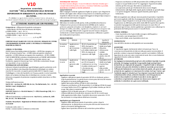 Etichetta V10