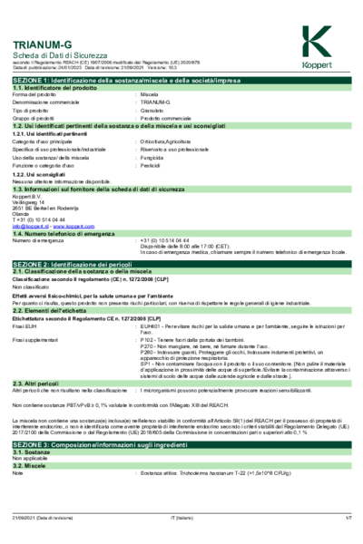 MSDS Trianum-G