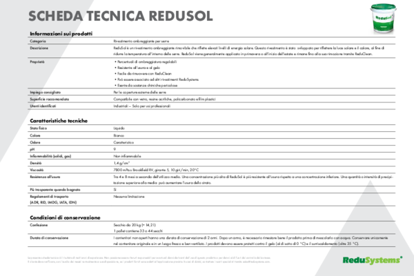 Scheda Tecnica ReduSol